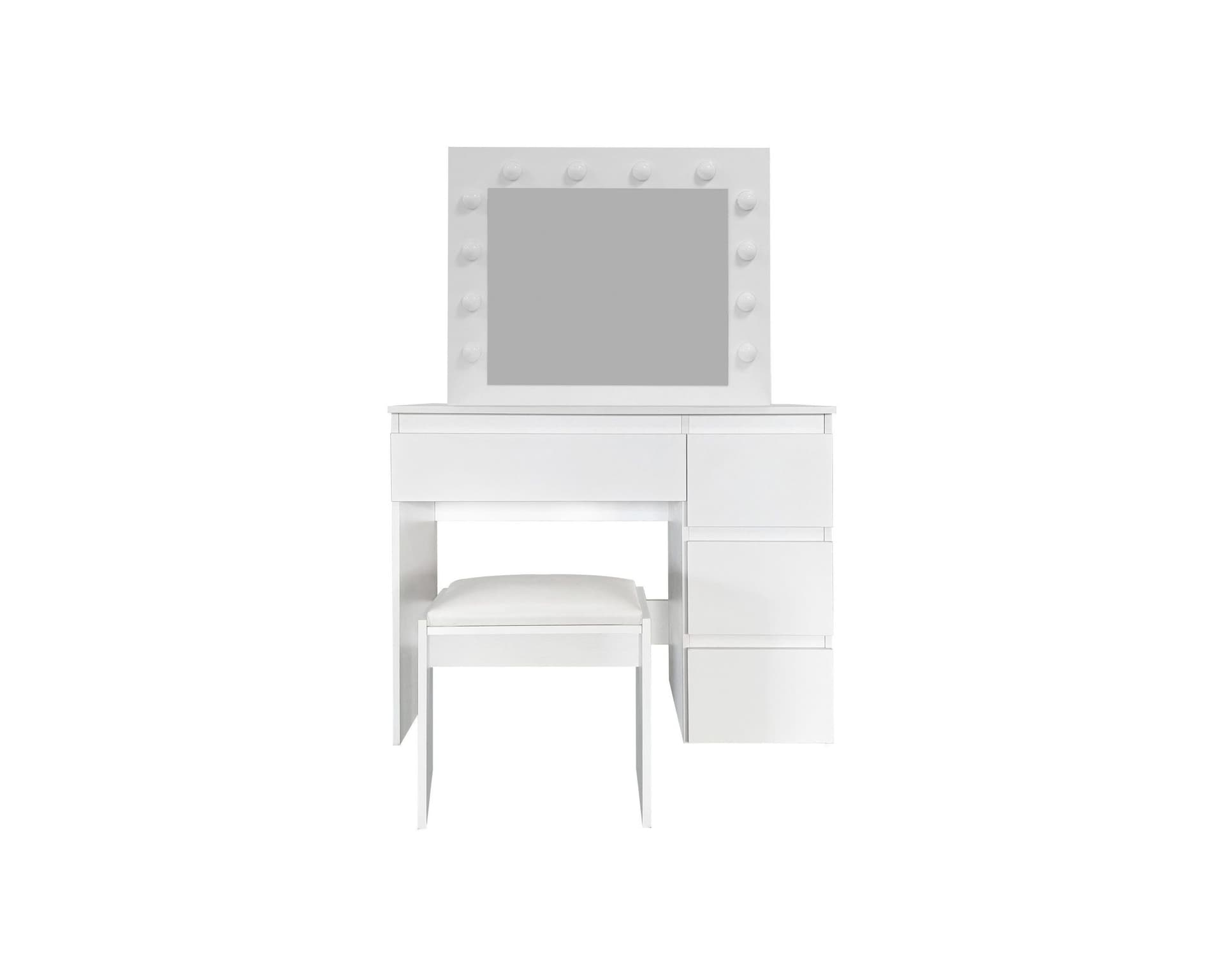 Glow sminkbord med stol vit
