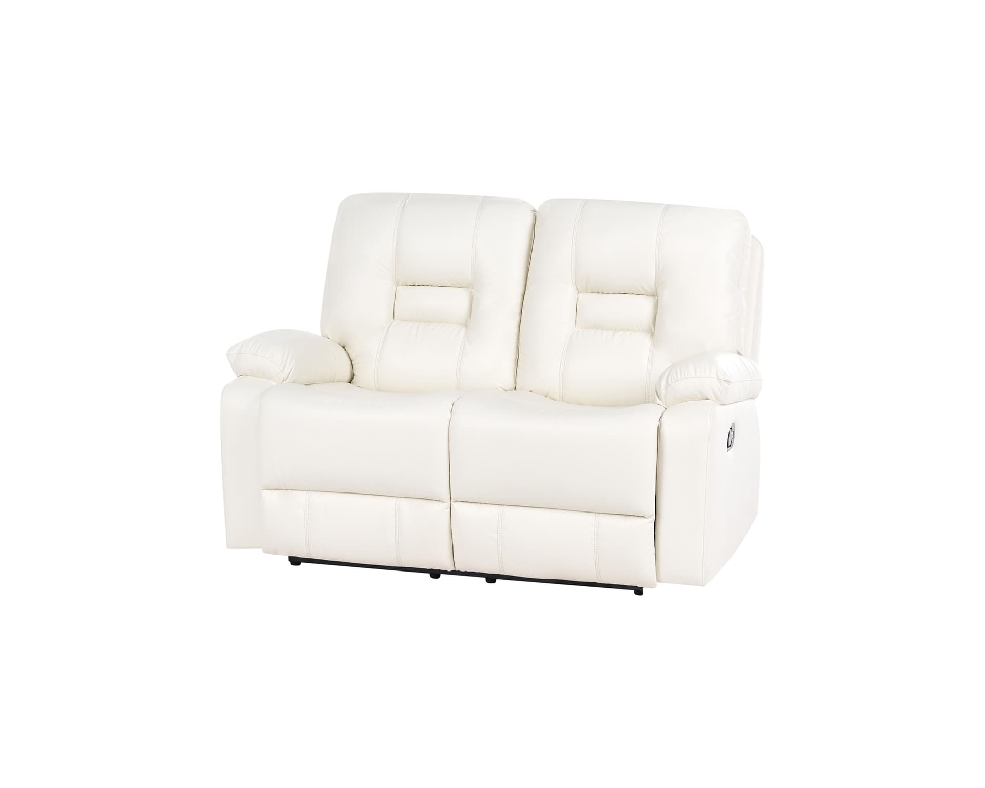 Bergen 2-sits reclinersoffa white