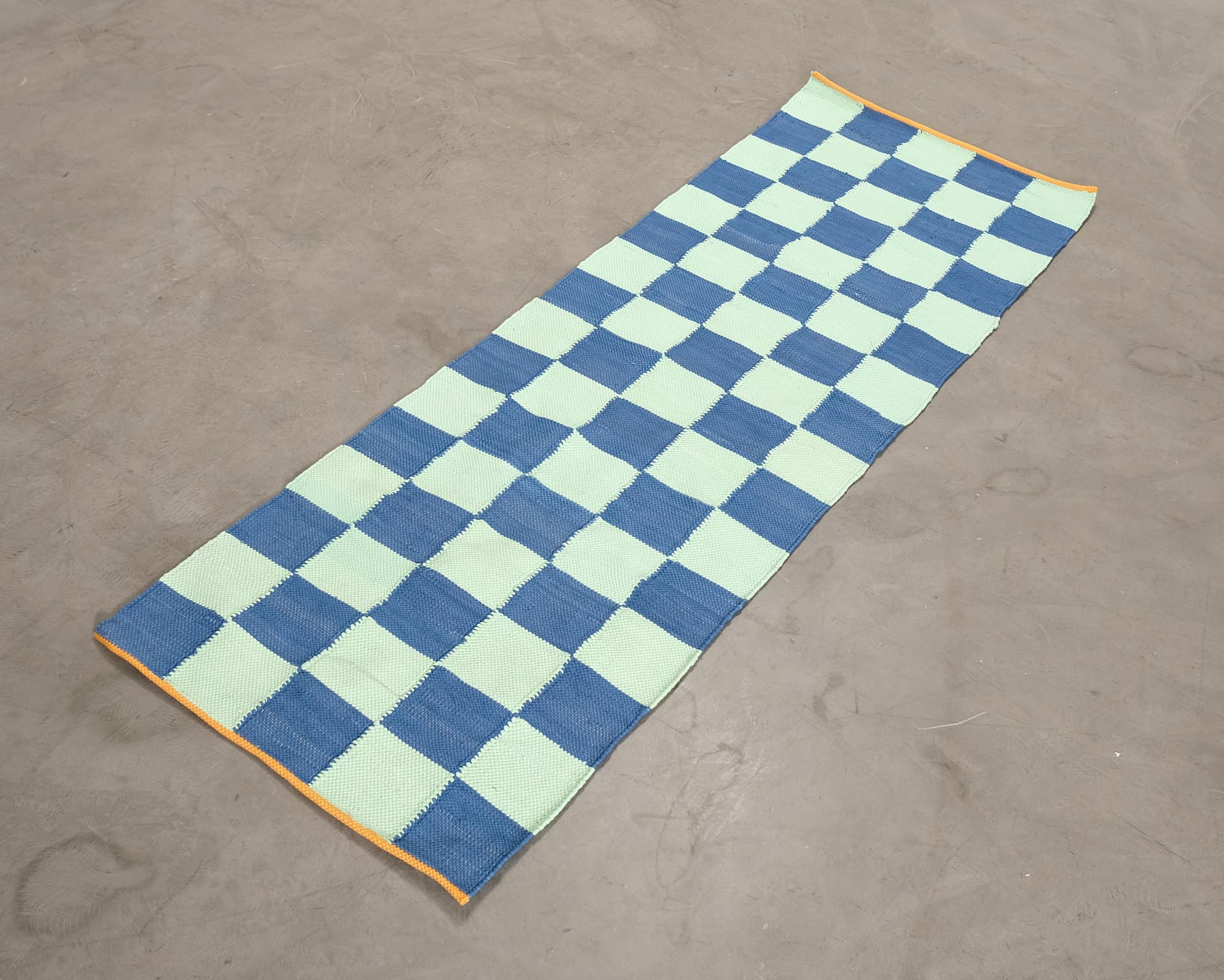 Rugvista Tommy gångmatta 75 x 240 cm blå / grön