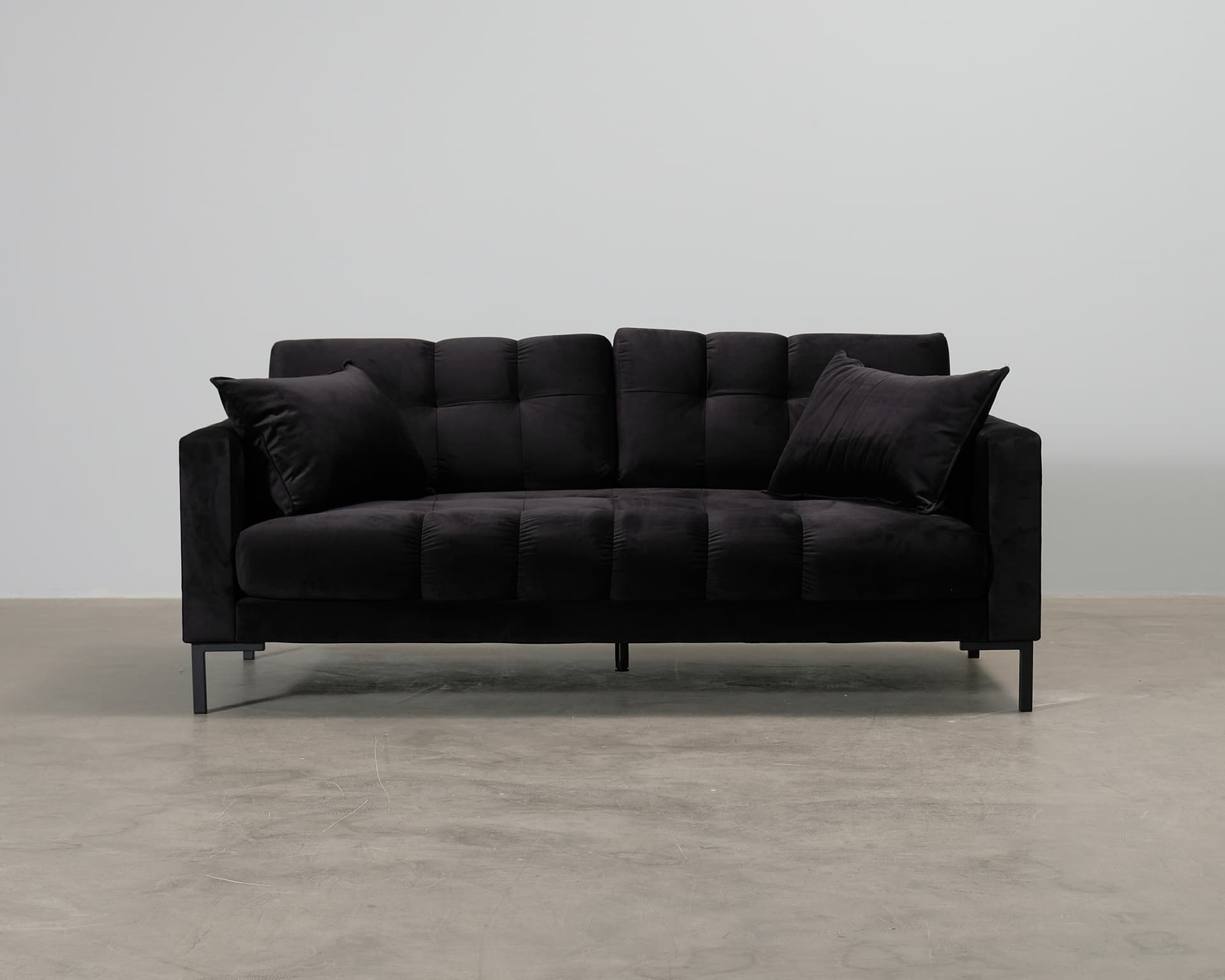 Micadoni Mamaia 2-sits soffa svart