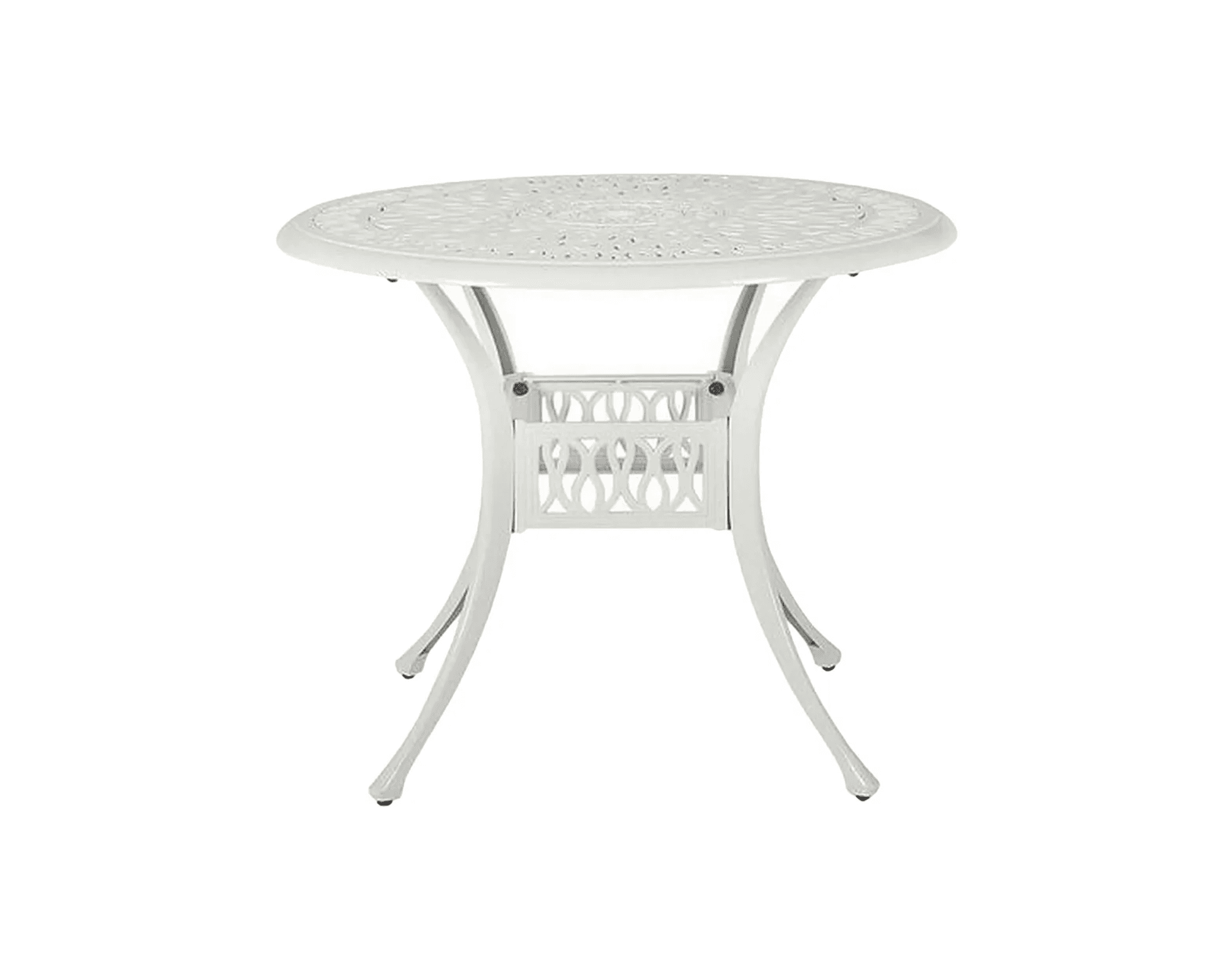 Ancona trädgårdsbord ø 90 cm vit