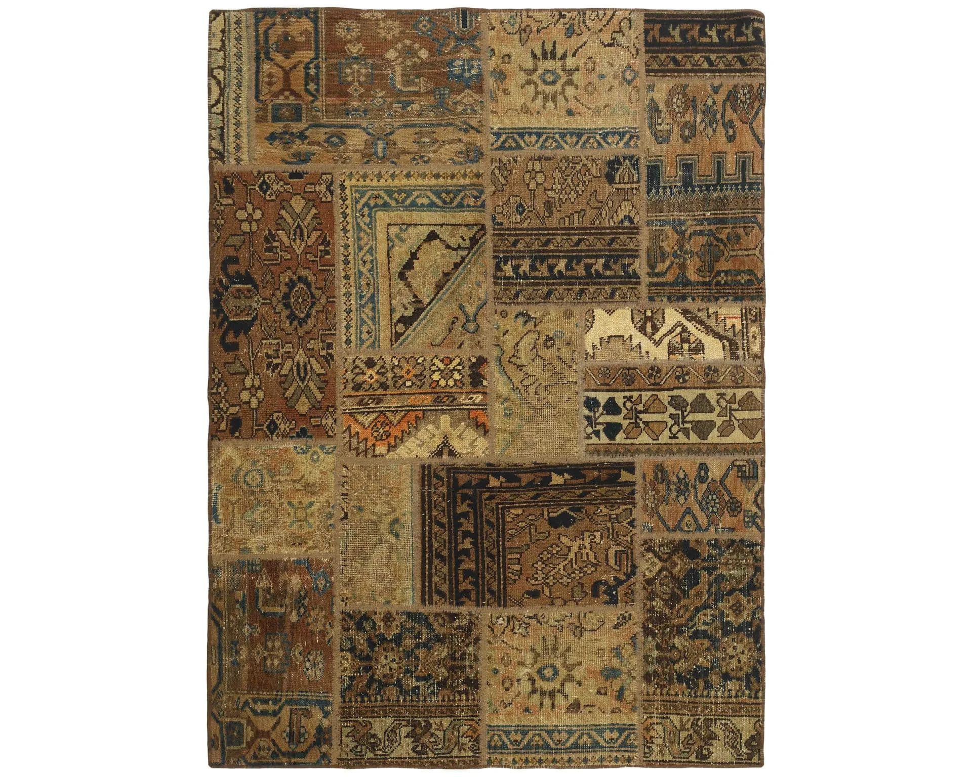 Malayer orientalisk matta beige / brun 138 x 191 cm