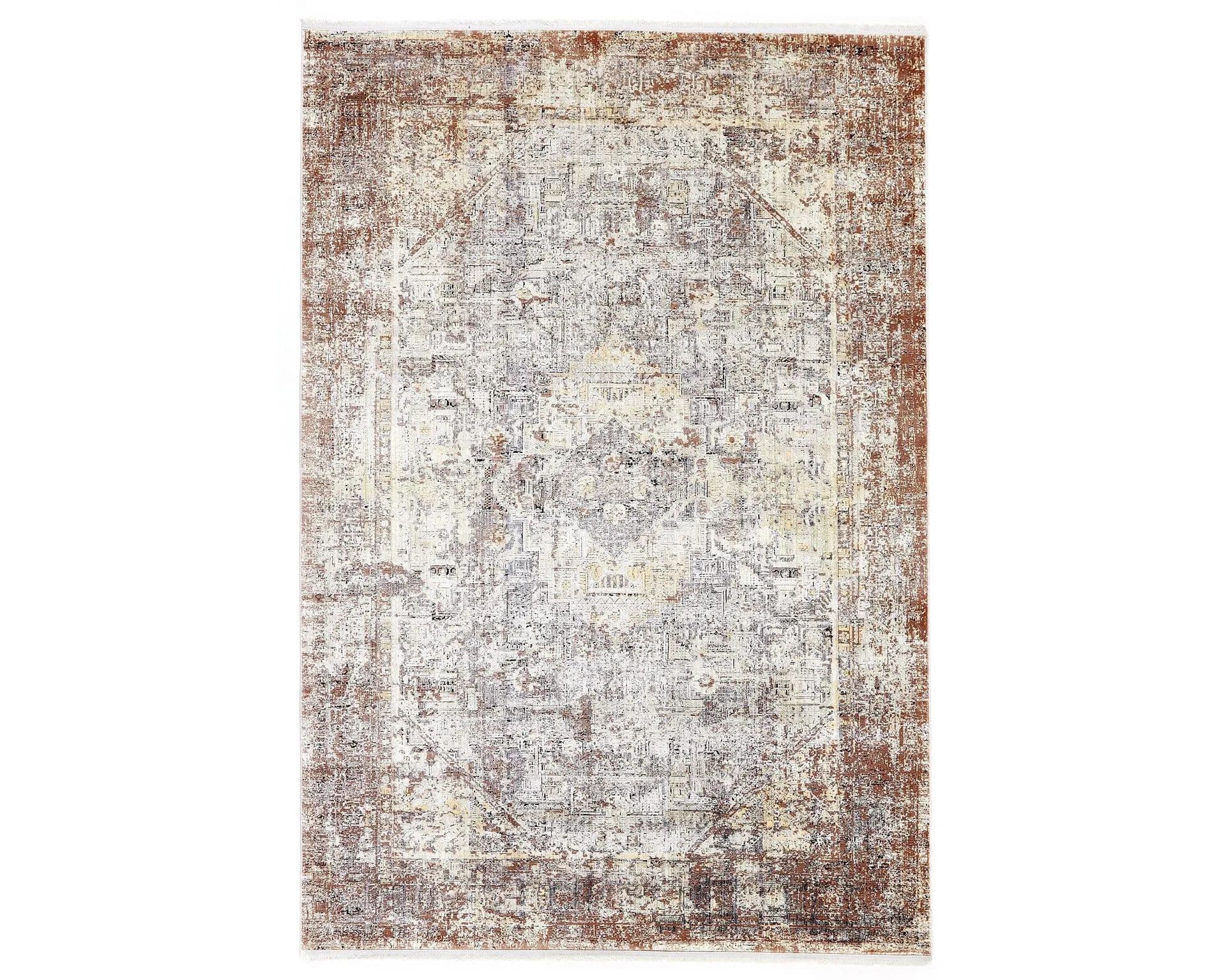 Abstract orientalisk matta beige 160 x 230 cm