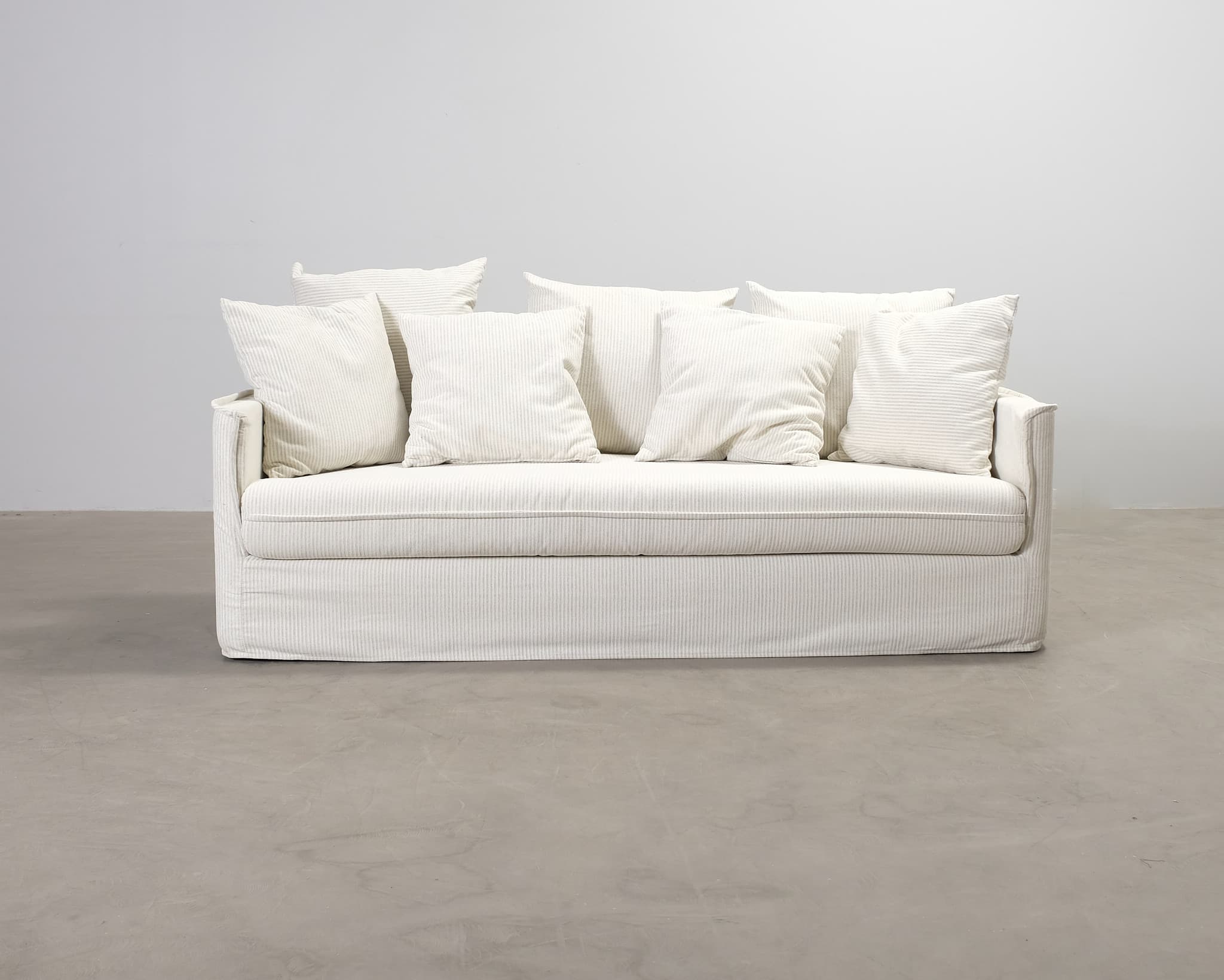 Take Two by Mjuk Greta 3-sitssoffa med utbytbar klädsel vit & persika