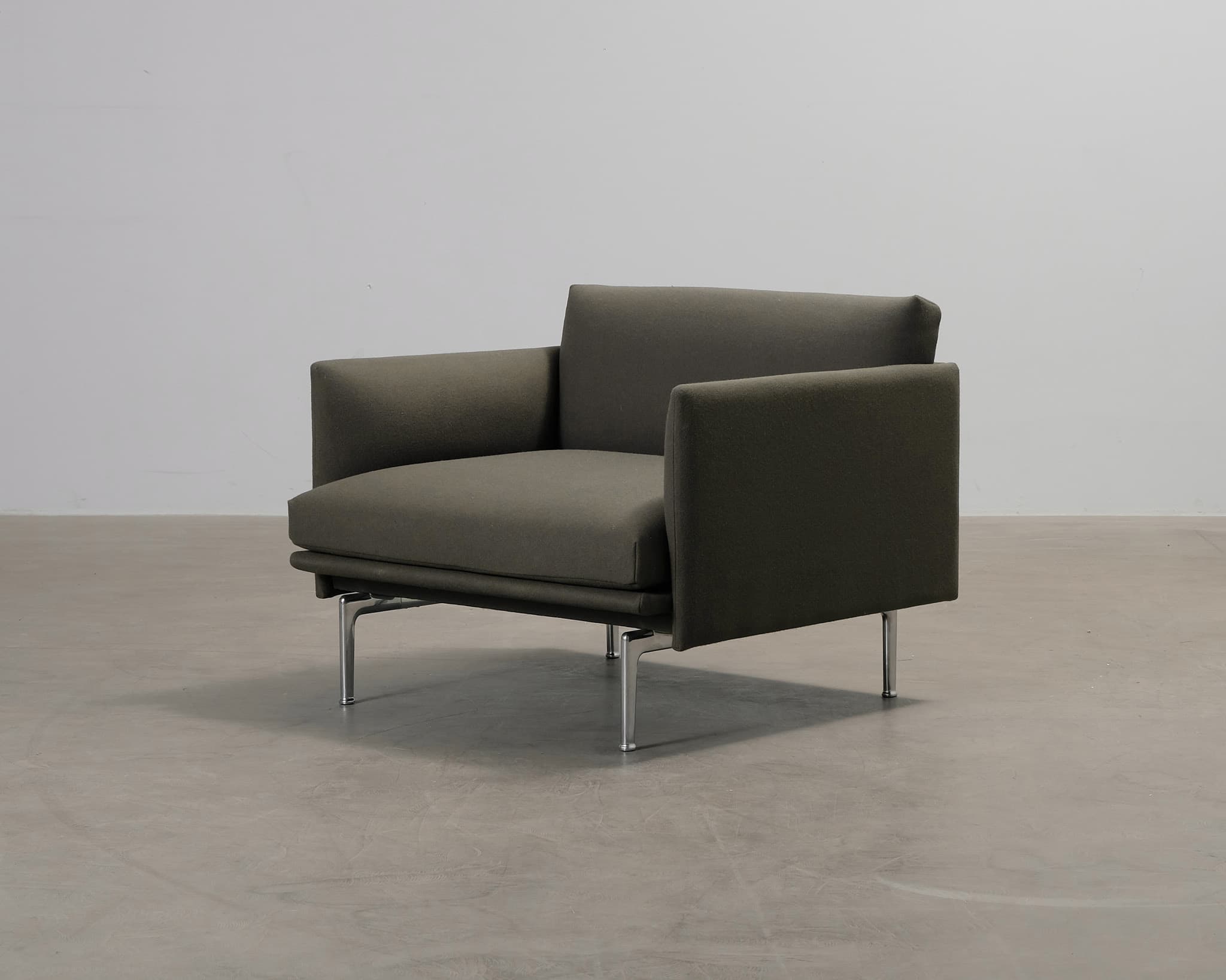 Muuto Outline fåtölj vihreä