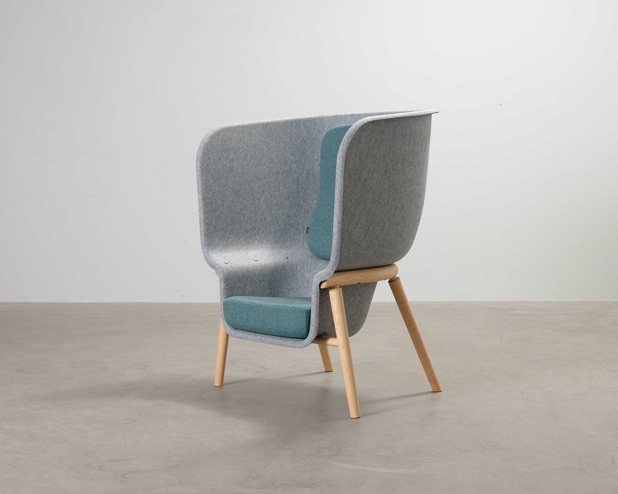 De Vorm Pod PET Felt fåtölj grå