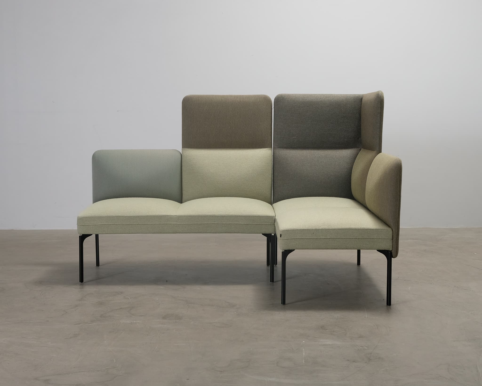 Fora Form Senso Patchwork 3-sits soffa grön