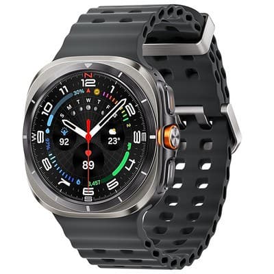 Samsung Galaxy Watch Ultra LTE Titanium Silver 47MM Marine Band Dark Grey Unlocked - Pristine
