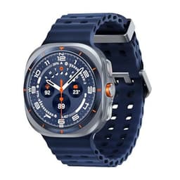 Samsung Galaxy Watch Ultra LTE Titanium Blue 47MM Marine Band Blue Unlocked - Pristine