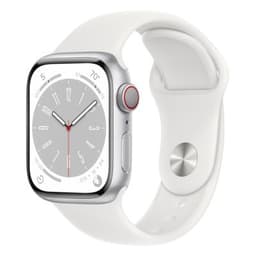 Apple Watch Series 8 GPS + Cellular Silver Aluminium 41mm White Sport Band - Good