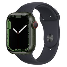 Apple Watch Series 7 GPS + Cellular Green Aluminium 45mm Black Sport Band - Very Good