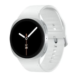 Samsung Galaxy Watch8 LTE Silver 40mm White Sport Band Unlocked - Pristine