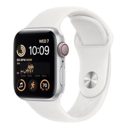 Apple Watch SE (2022) GPS + Cellular Silver Aluminium 40mm White Sport Band - Good
