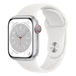 Apple Watch Series 8 GPS + Cellular Silver Aluminium 45mm White Sport Band - Good