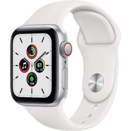 Apple Watch SE GPS + Cellular Silver Aluminium 44mm White Sport Band - Good