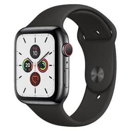 Apple Watch Series 5 GPS + Cellular Space Black Stainless Steel 44mm Black Sport Band - Pristine