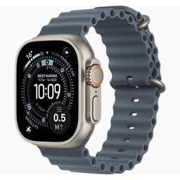 Apple Watch Ultra 3 GPS + Cellular Natural Titanium 49MM Blue Ocean Band - Very Good
