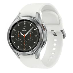 Samsung Galaxy Watch4 Classic Bluetooth Silver 42mm White Silicone Strap - Very Good