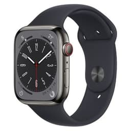 Apple Watch Series 8 GPS + Cellular Graphite Stainless Steel 41mm Black Sport Band - Very Good