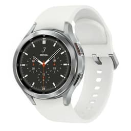 Samsung Galaxy Watch4 Classic LTE Silver 42mm White Silicone Strap Unlocked - Very Good