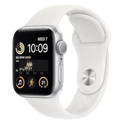 Apple Watch SE (2022) GPS Silver Aluminium 44mm White Sport Band - Pristine