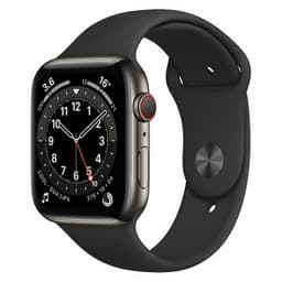 Apple Watch Series 6 GPS + Cellular Graphite SS 44mm Black Sport Band - Very Good