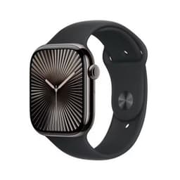Apple Watch Series 10 GPS + Cellular Slate Titanium 42mm Black Sport Band - Pristine
