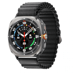 Samsung Galaxy Watch Ultra LTE Titanium Silver 47MM Trail Band Dark Grey Unlocked - Good