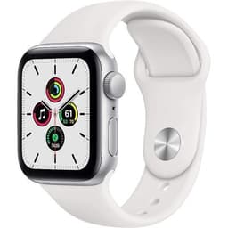 Apple Watch SE GPS Silver Aluminium 44mm White Sport Band - Good