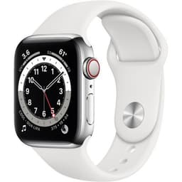 Apple Watch Series 6 GPS + Cellular Silver Aluminium 40mm White Sport Band - Very Good