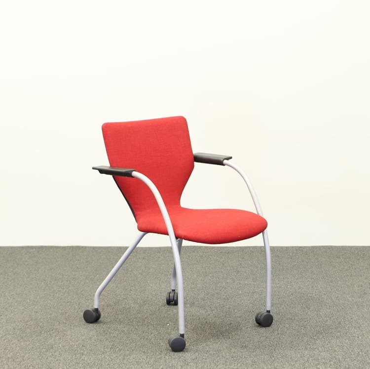 Konferensstol på hjul - Röd