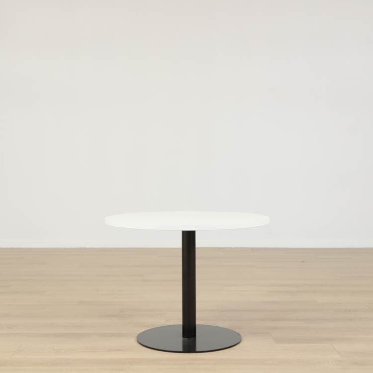 Soffbord Ceasar - Bordsskiva 70 cm med svart fot