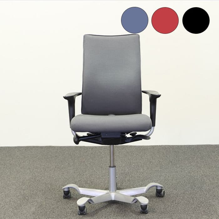 Kontorsstol H05 Hög rygg - Grå (Medel patron)