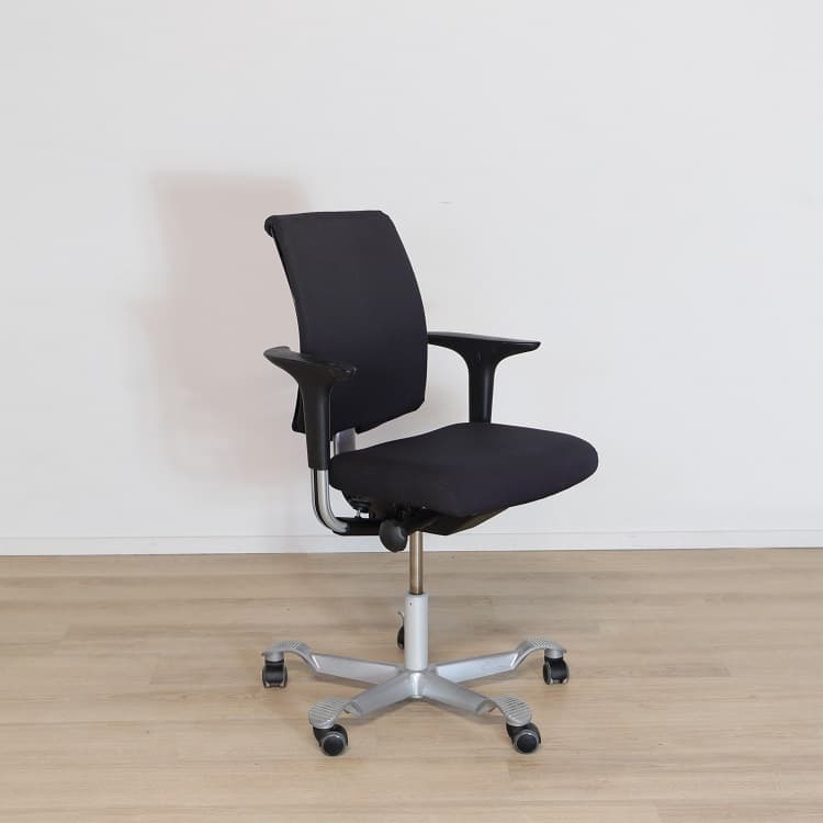 Kontorsstol H05 - Utan nackstöd med armstöd Blå