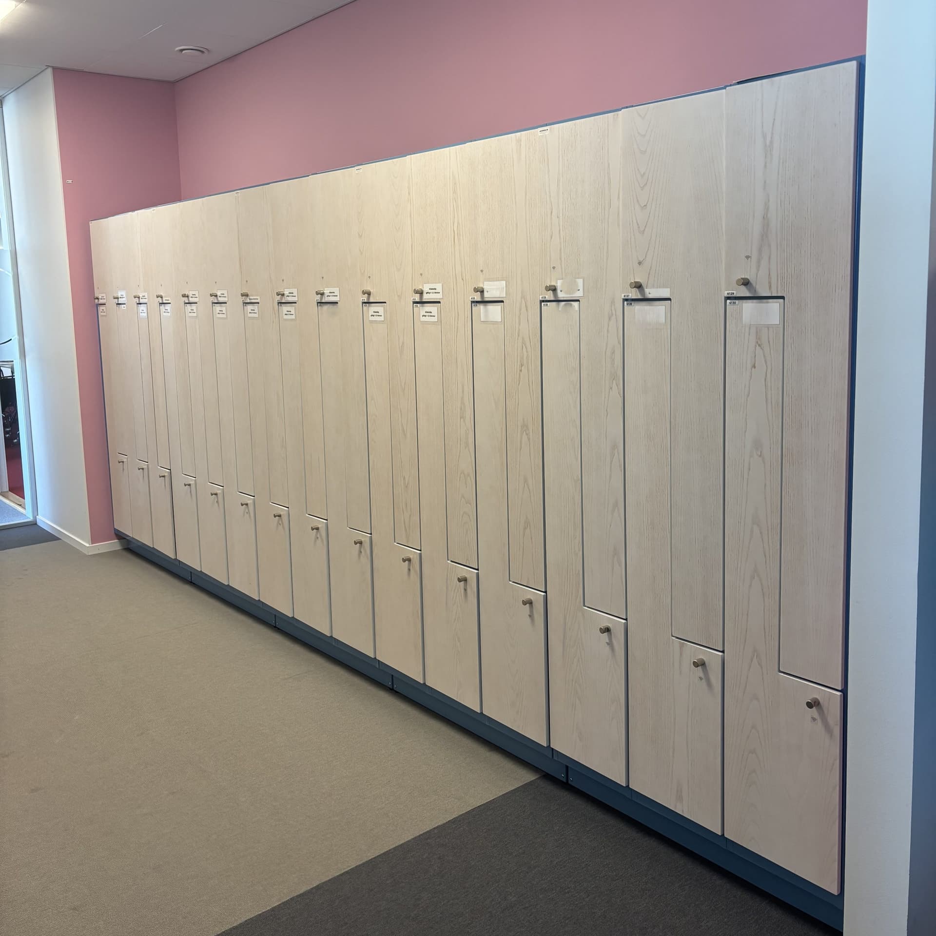 Klädskåp med RFID-lås - Blå - 6 st