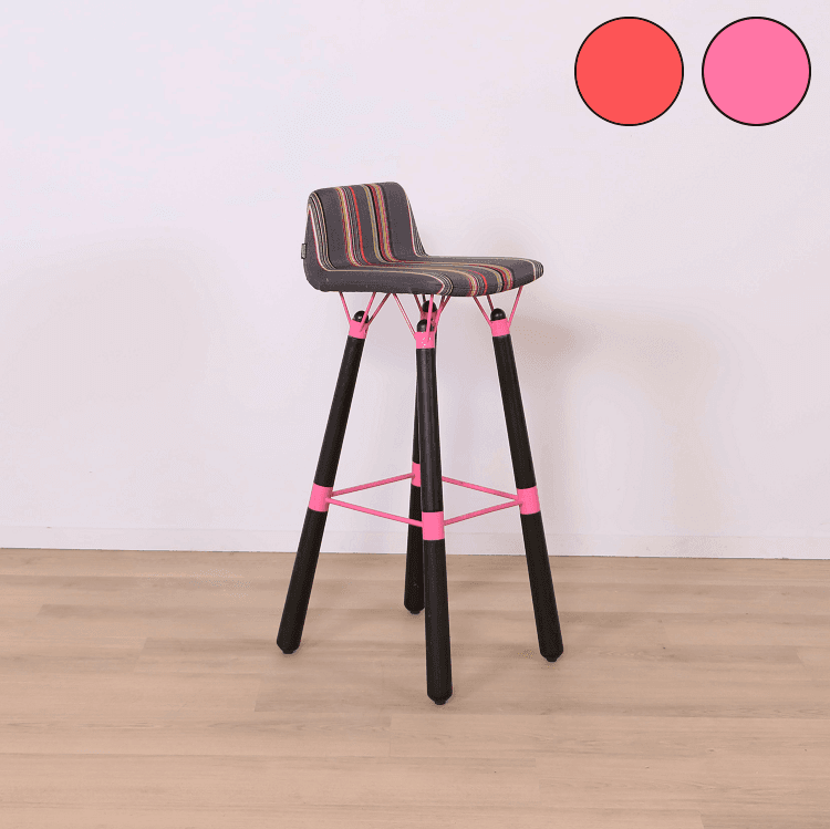 Mönstrad barstol Nest BS - Rosa