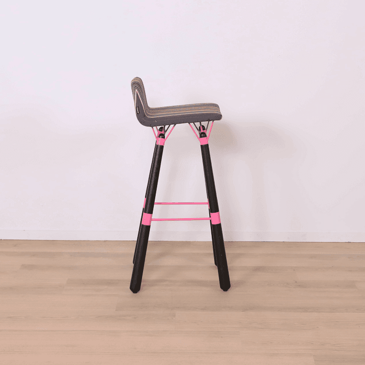 Mönstrad barstol Nest BS - Rosa