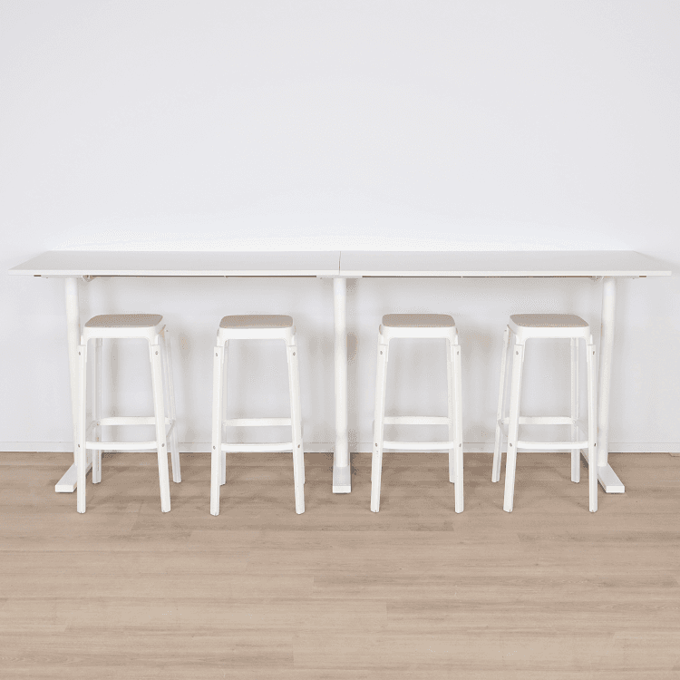 Vitt barbord - Lång 240 cm