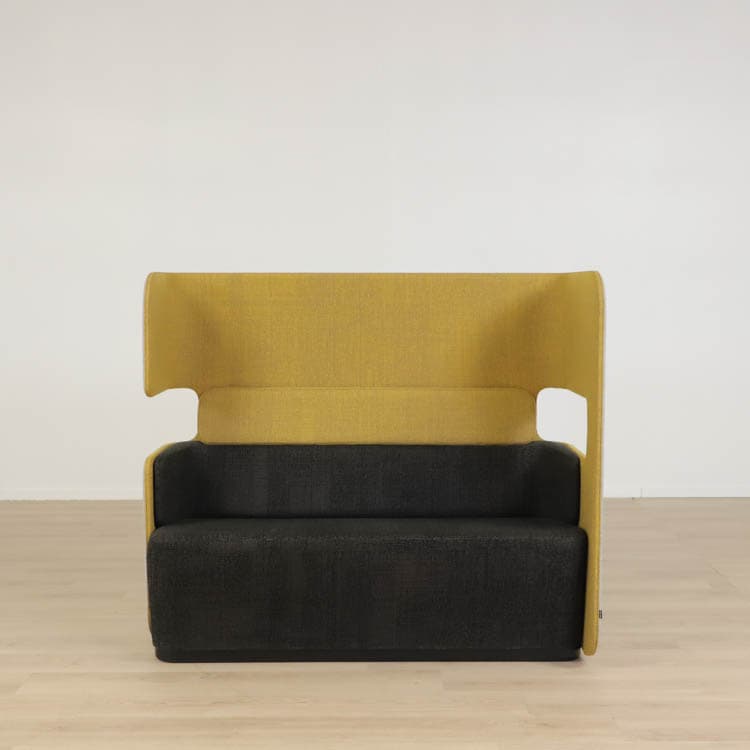 Soffa Podsofa - Brun/grön med grå rygg - öppen sida vänster
