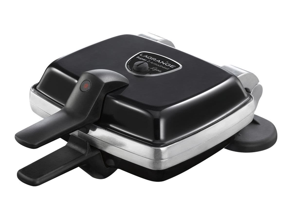 Lagrange Super 2 - Gaufrier/machine à croque-monsieur - 1 kWatt - noir