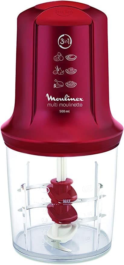 Moulinex Multimoulinette AT714G32 - Hachoir - 0.5 litres - 500 Watt - Rouge rubis