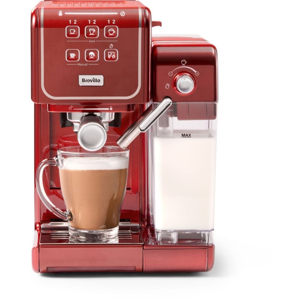 Expresso Broyeur BREVILLE Prima Latte III rouge VCF147X