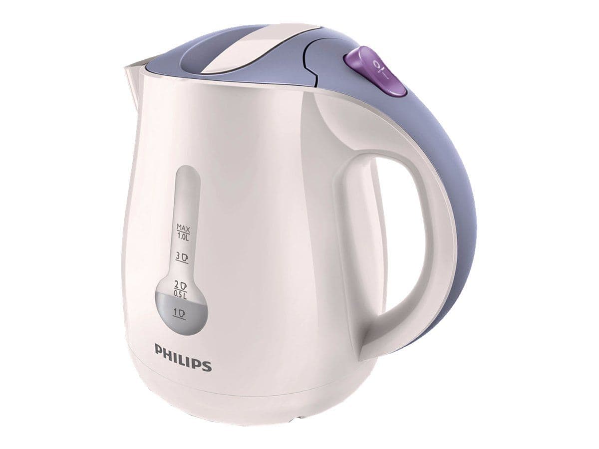 Philips Viva Collection HD4677 - Bouilloire - 1 litre - 2.4 kWatt - blanc/ lavande