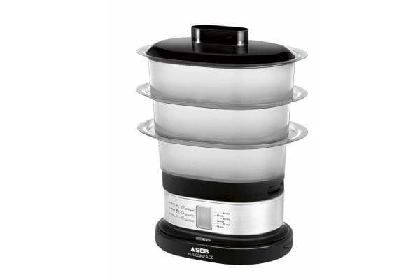 SEB Minicompact VC138 - Cuiseur vapeur - 6.5 litres - 2.2 kWatt - noir/inox