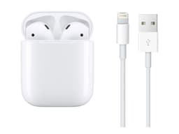 Apple AirPods 2ème génération (2019) avec boîtier de charge (MV7N2)
