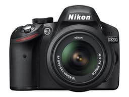 Nikon D3200 Reflex 24.2 Mpix - 3 x zoom optique objectif AF-S VR DX 18-55 mm - noir