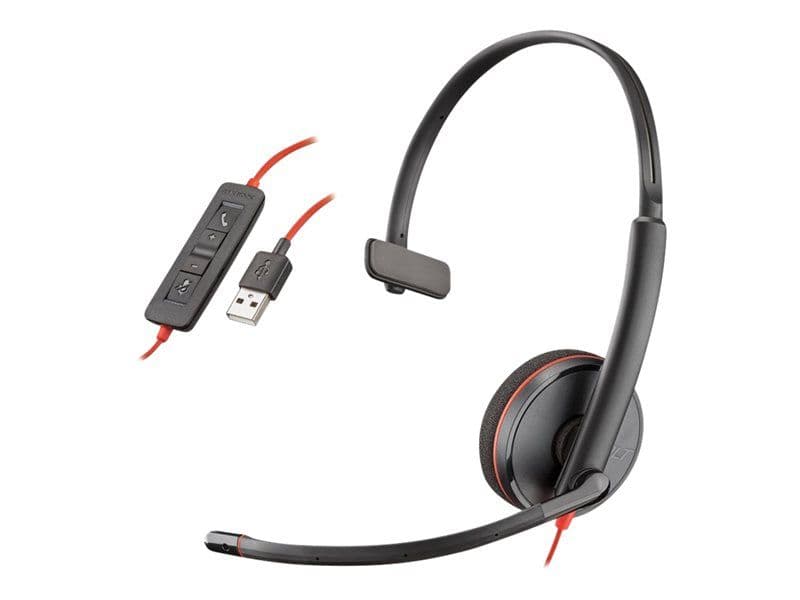 Poly Blackwire C3210 USB-A On Ear Headset 209744-201