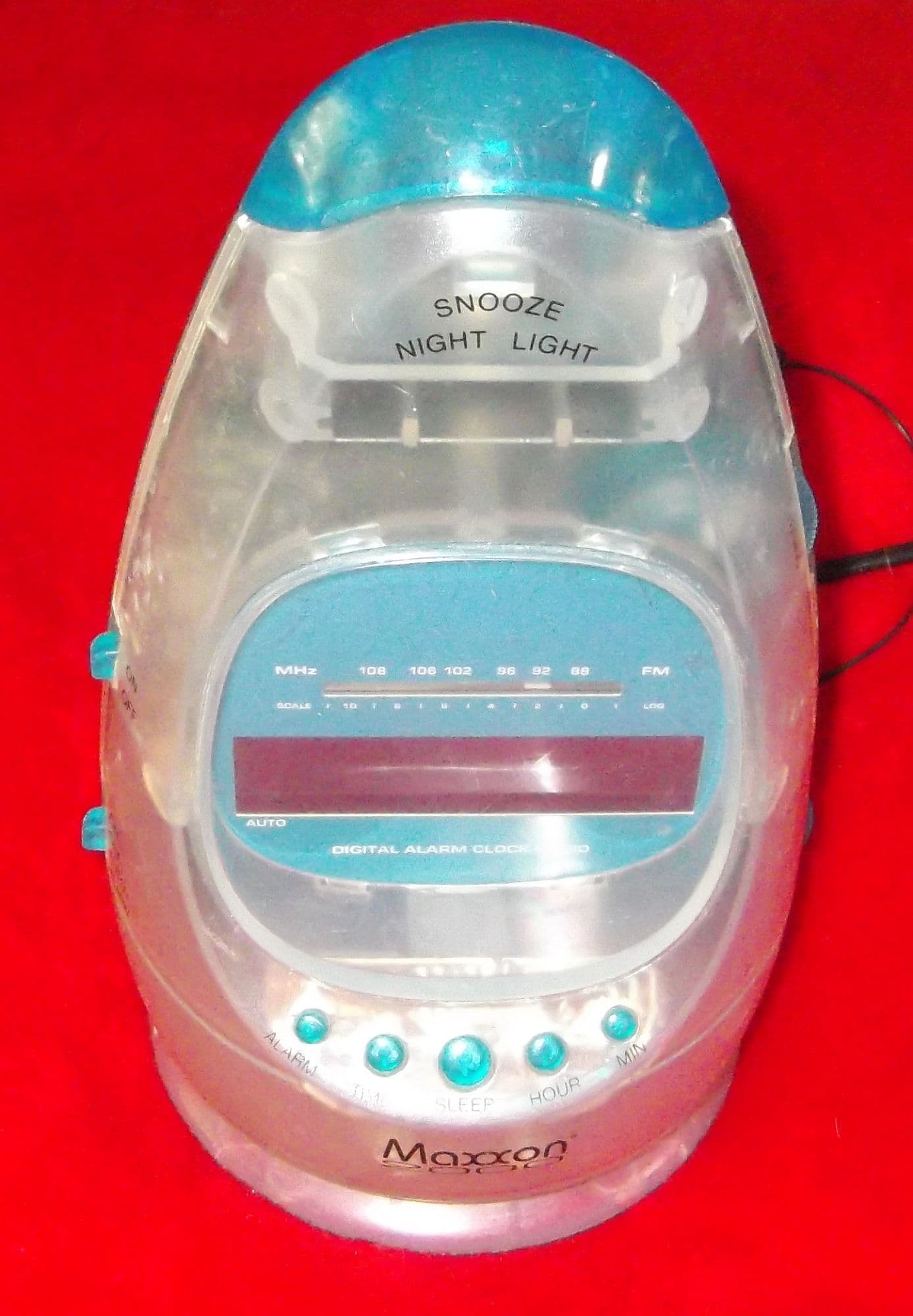 Radio réveil Transparent Maxxon 2000