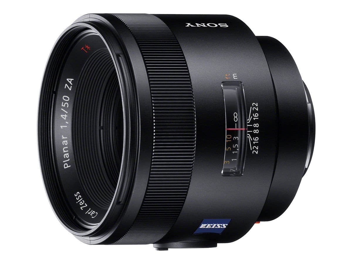 Objectif Sony SAL50F14Z 50 mm - f/1.4 Planar T* - Sony A-type - pour NXCAM NEXEA50, NEX-EA50, FS100; XDCAM PXW-FS5, FS5K, FS7, FS7K; a1; a7; a7R; a7R IV