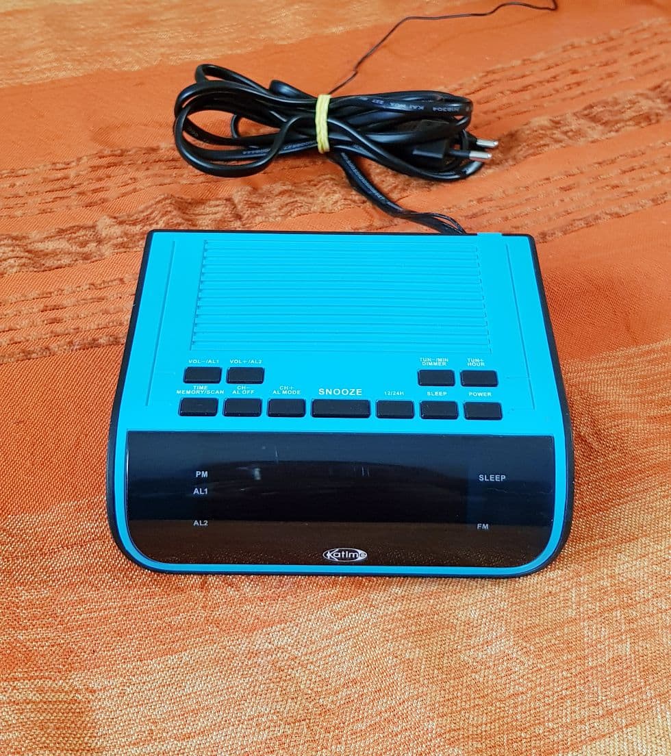 Radio réveil alarme Katime - Bleu